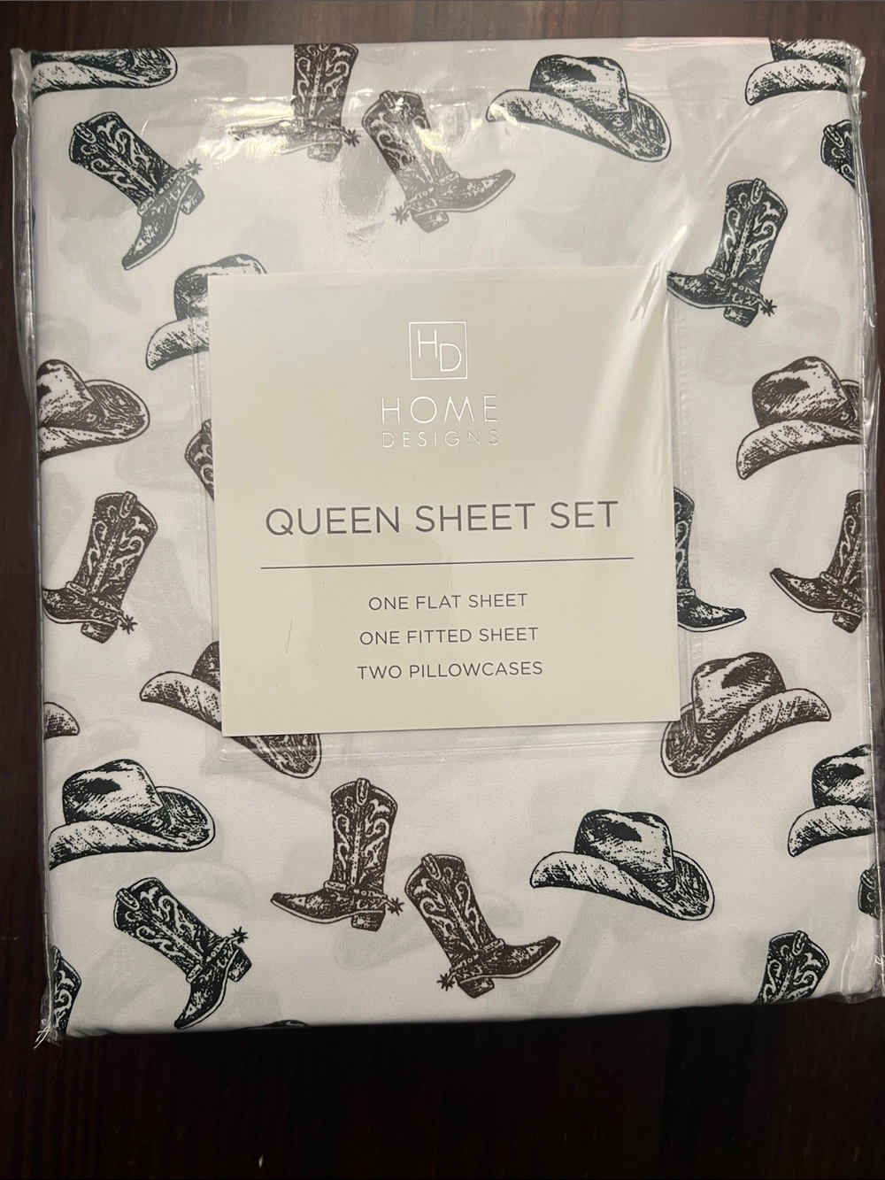 Queen Sheet Set Cowboy Hat & Boots